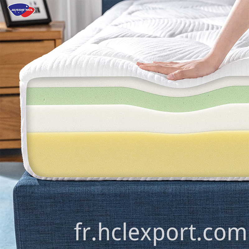 Prime importée Twin Full King Queen Roll in Box Royal Swirl Gel Memory Rebonded Foam Matelas